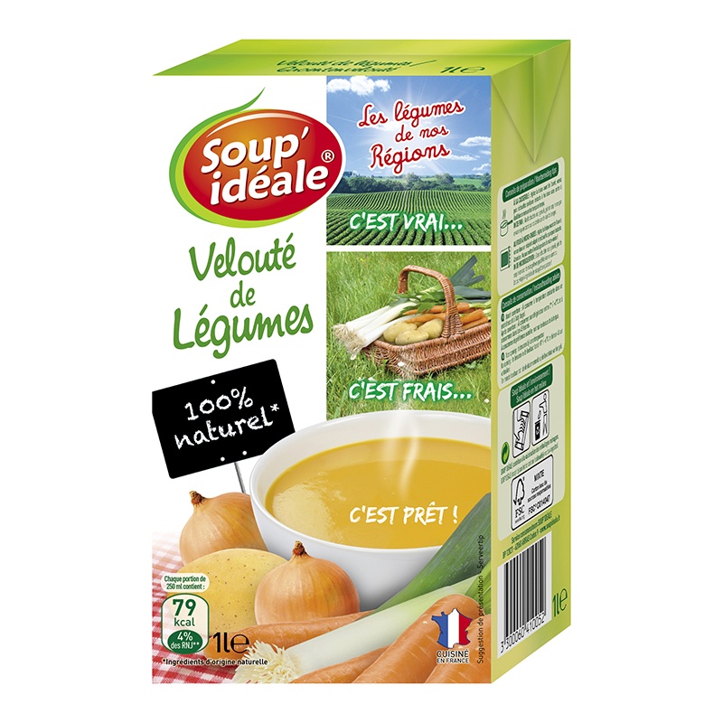 Soupes pasteurisées et stérilisées